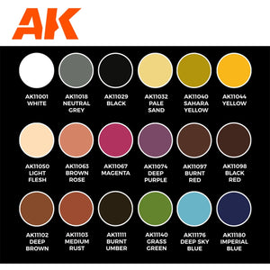 AK Interactive AK11765 SIGNATURE SET – KEIGO MURAKAMI PERSONAL MIXES – ANIME FIGURES PAINT SET 18x17 ml – zdjęcie 3