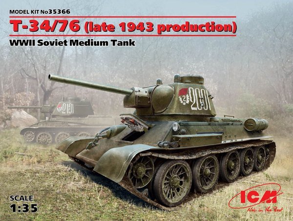 ICM 35366 T-34/76 (late 1943 production) WWII Soviet Medium Tank