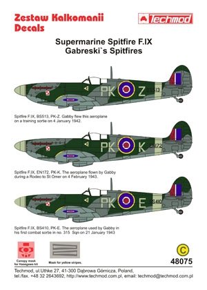 Techmod 48075 - Supermarine Spitfire F.IX (Gabreski’s Spitfires) 1/48 – immagine 2