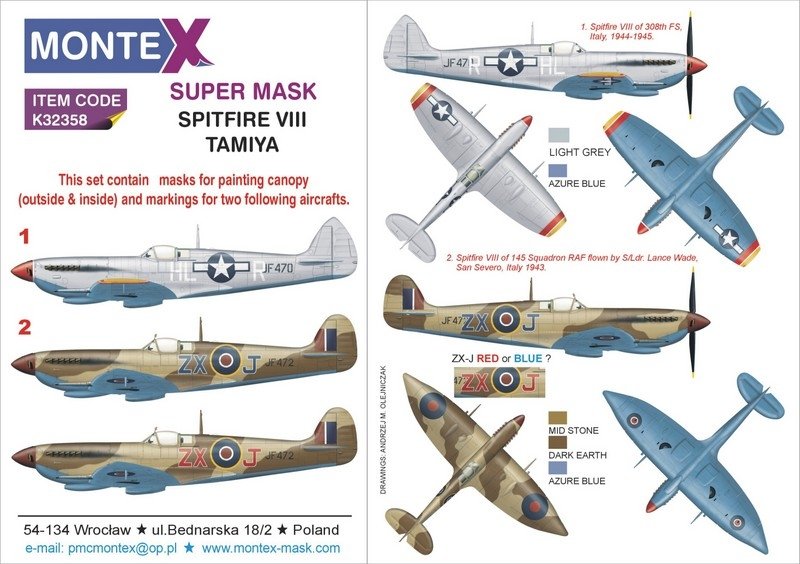 Montex K32358 Spitfire VIII 1/32