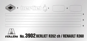 Italeri 3902 BERLIET R352ch RENAULT R360 1/24 – imagen 5