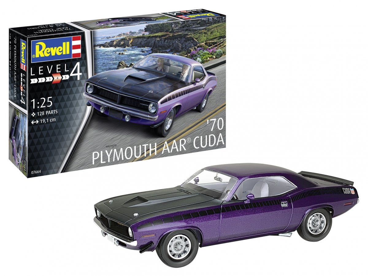 Revell 07664 Plymouth AAR Cuda &amp;#39;70 1/25 – immagine 2