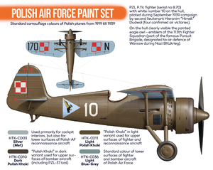 Hataka HTK-CS01 ORANGE LINE – Polish Air Force paint set 4x17ml – immagine 3