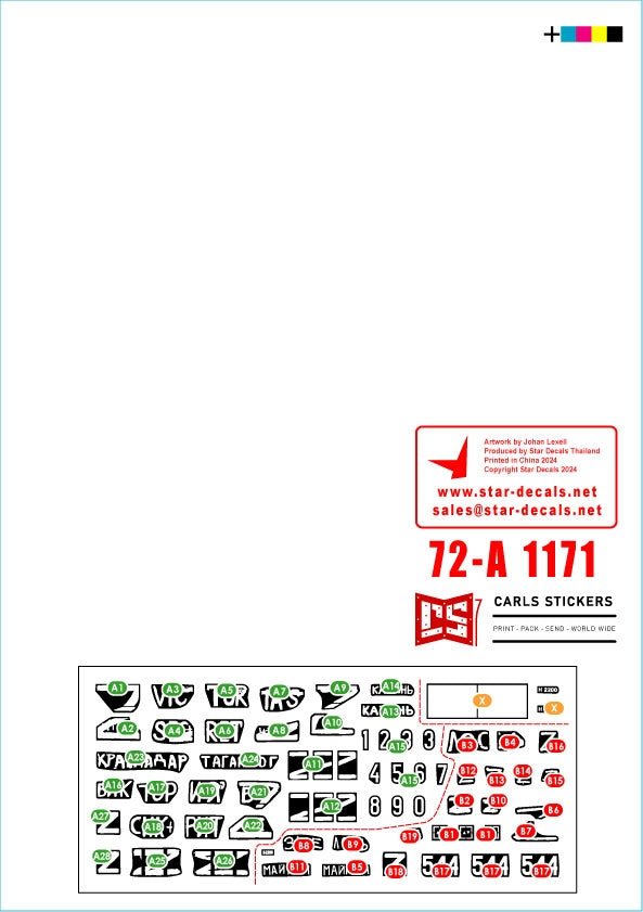 Star Decals 72-A1171 Guerre en Ukraine n° 23 T-72B3 russe à Marioupol 2022. T-72B3 rév. 2012 et rév. 2016. Échelle 1/72 – image 3
