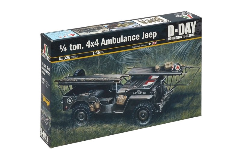 Italeri 0326 1.4 ton. 4 4 AMBULANCE JEEP 1/35 – imagen 2