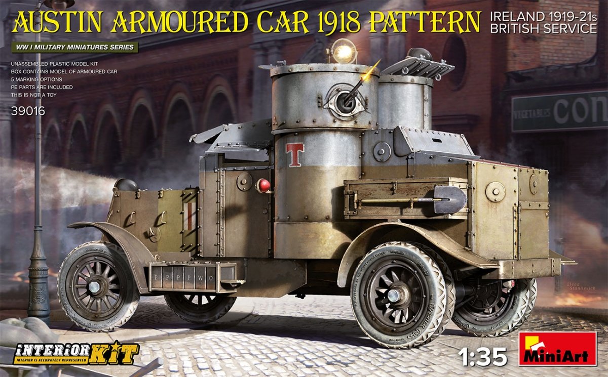 MiniArt 39016 Voiture blindée Austin modèle 1918. Irlande 1919-1921. Service britannique. Maquette intérieure 1/35