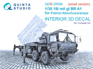 Quinta Studio QDS-35094 15t mil gl BR A1 pour Patriot Abschussrampe Intérieur imprimé en 3D et coloré sur papier décalcomanie (Trumpeter) (Petite version) 1/35