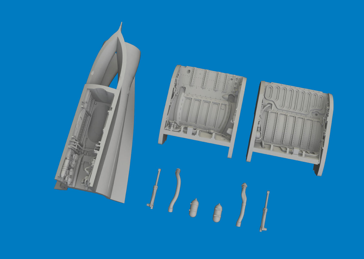 Eduard 6481172 MiG-21F wheel bays 3D PRINT for EDUARD 1/48 – image 2