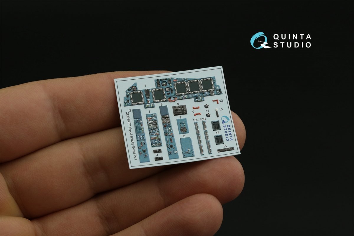 Quinta Studio QD48071 Su-34 3D-Printed &amp;amp; coloured Interior on decal paper (HobbyBoss) 1/48 – Bild 5