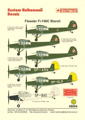 Techmod 48084 - Fieseler Fi 156C Storch 1/48 – zdjęcie 2