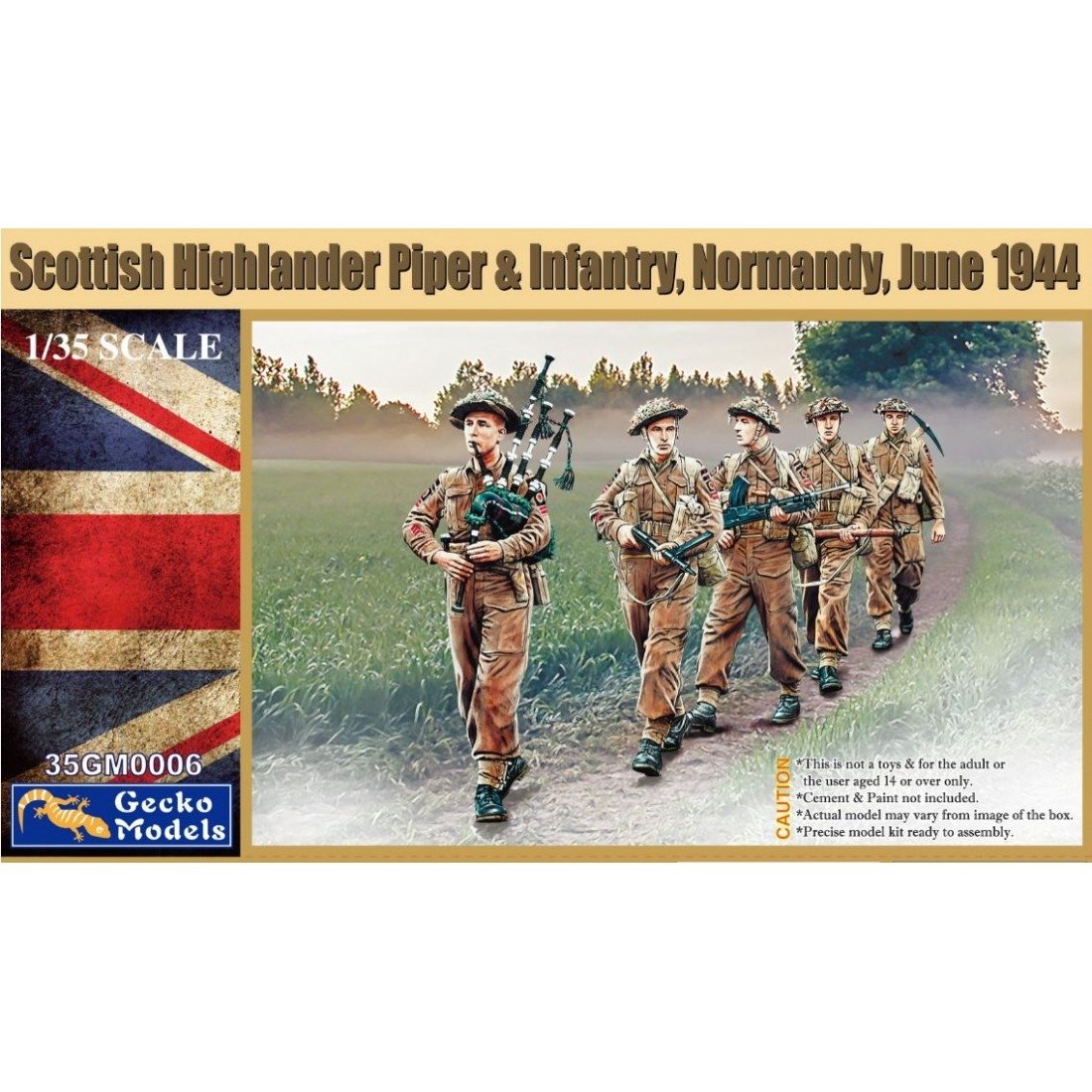 Gecko Models 35GM0006 Scottish Highlander Piper & Infantrie 1/35