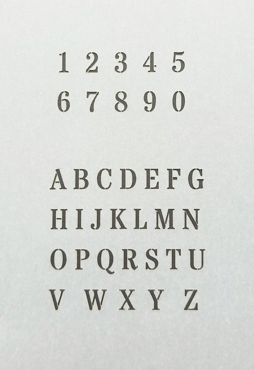 RT-Diorama 35604 Airbrush Stencil: Basic letters and numbers 1/35 – image 2