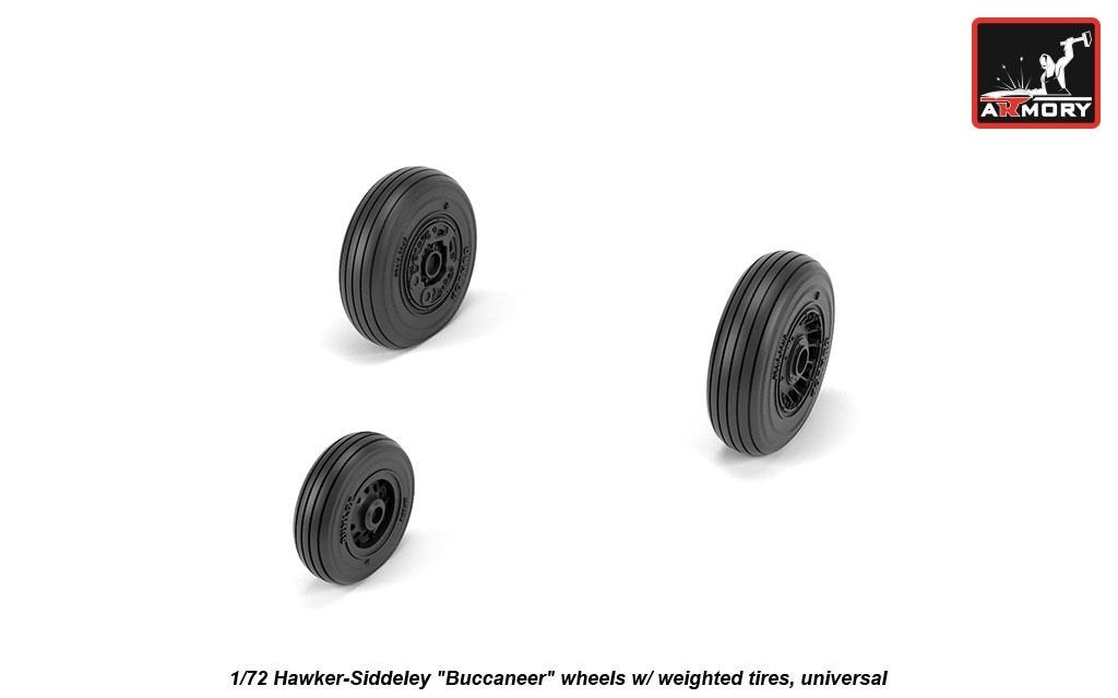 Armory Models AW72411 Hawker-Siddeley Buccaneer wheels w/ weighted tires 1/72 – zdjęcie 3