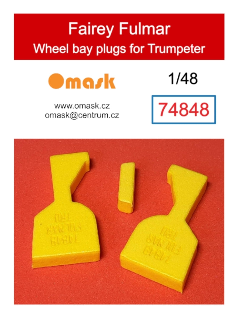 Bouchons de puits de train d'atterrissage Omask 74848 Fairey Fulmar (pour Trumpeter 05822) 1/48