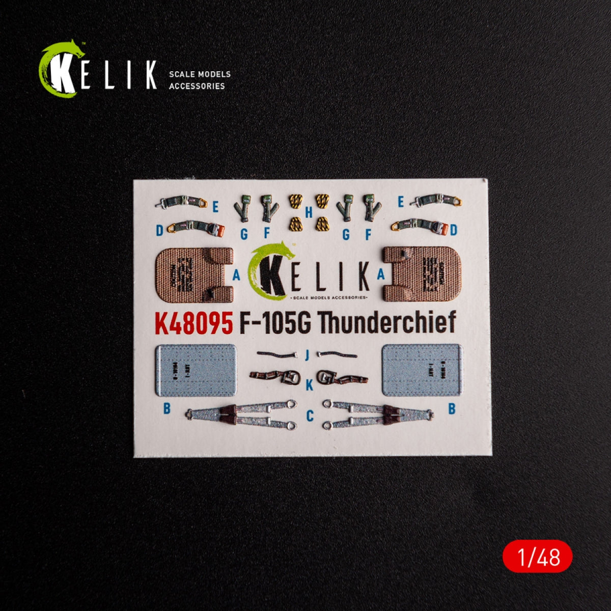 KELIK K48095 F-105G Thunderchief - interior 3D decals for HobbyBoss kit 1/48 – immagine 3