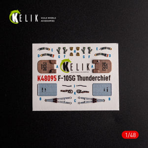 KELIK K48095 F-105G Thunderchief - interior 3D decals for HobbyBoss kit 1/48 – immagine 3
