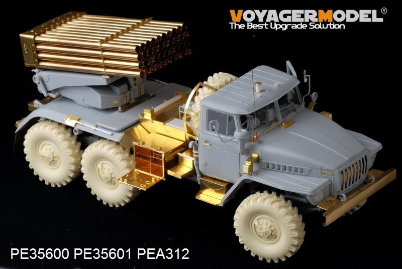 Maquette Voyager PE35600 Lance-roquettes multiple russe moderne BM-21 Grad, version de base (début), pour TRUMPETER 01013, échelle 1/35 – image 2