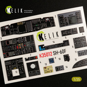 KELIK K35012 SH-60F OCEAN HAWK INTERIOR 3D DECALS FOR KITTY HAWK KIT 1/35 – imagen 4