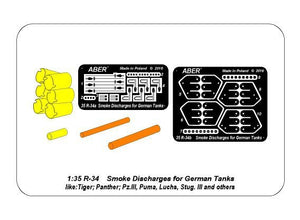 Aber R-34 Smoke Discharges for German Tanks like Tiger I, Panther A/D, Panzer IIIL, Panzer IVG, Luchs, Puma 1/35 – zdjęcie 9