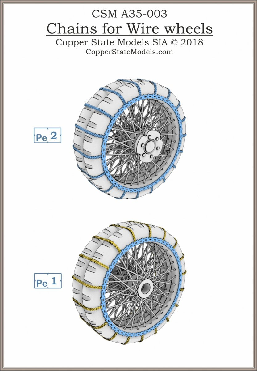 Copper State Models A35-003 Chains for Wire Wheels 1/35 – immagine 3