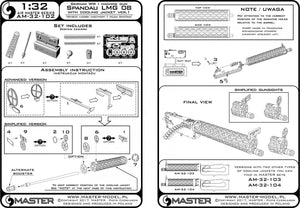 Master AM-32-102 German WWI Machine Gun Spandau LMG 08 with Cooling Jacker ver.1 1/32 – Bild 5