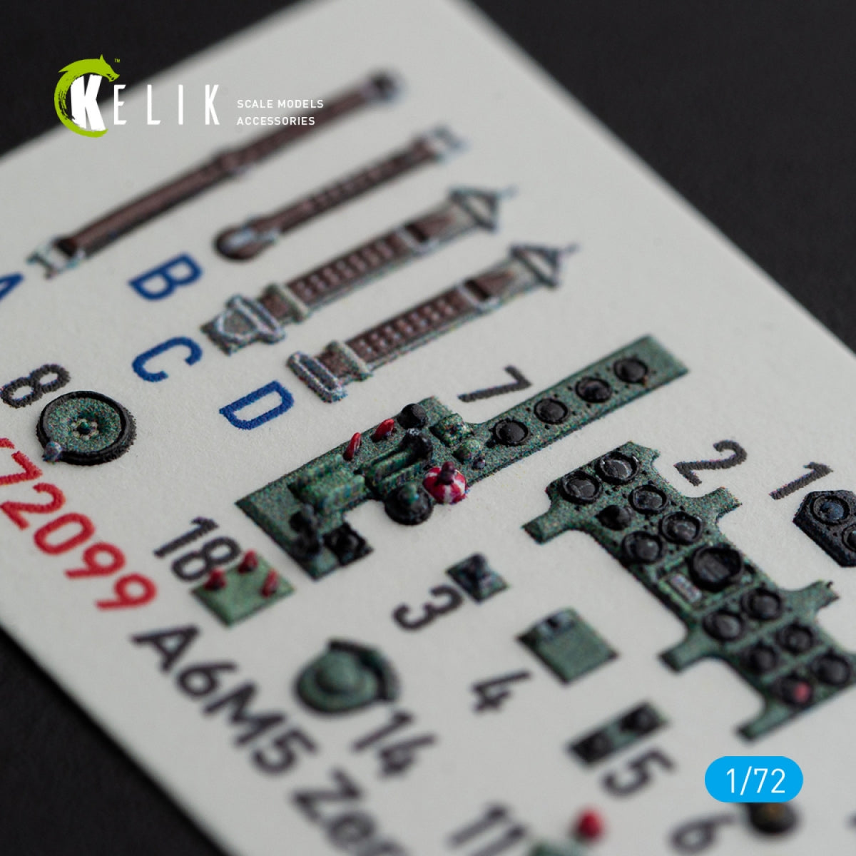 KELIK K72099 A6M5 Zero - interior 3D decals for Tamiya kit 1/72 – image 5