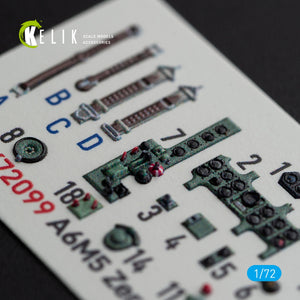 KELIK K72099 A6M5 Zero - interior 3D decals for Tamiya kit 1/72 – image 5