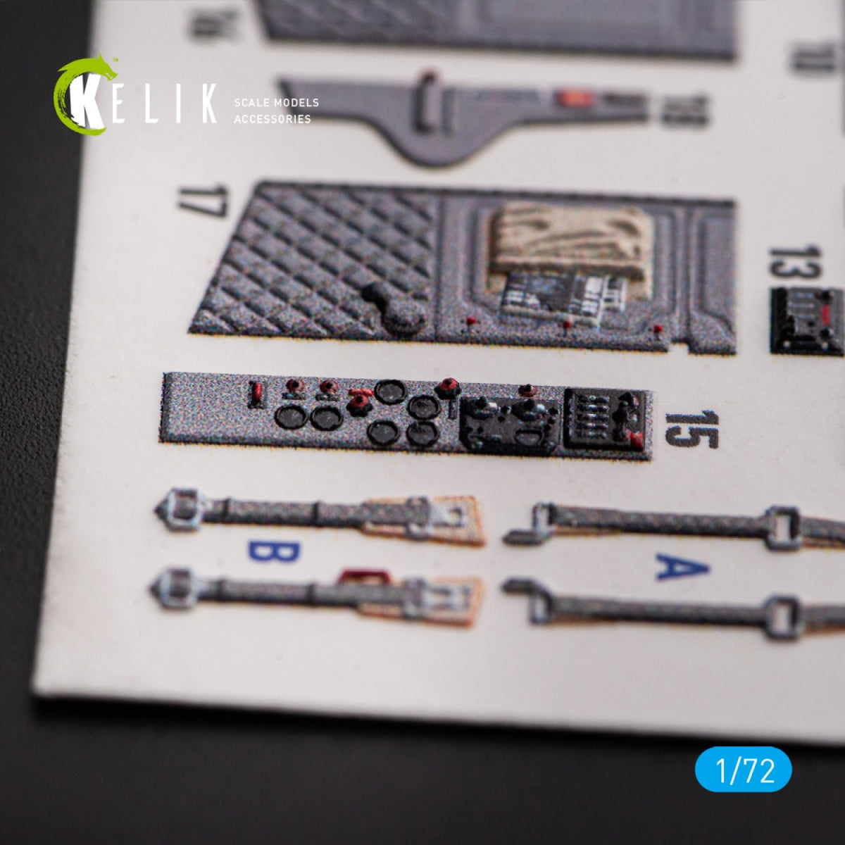 KELIK K72162 L-29 Delfin - interior 3D decals for AMK kit 1/72
