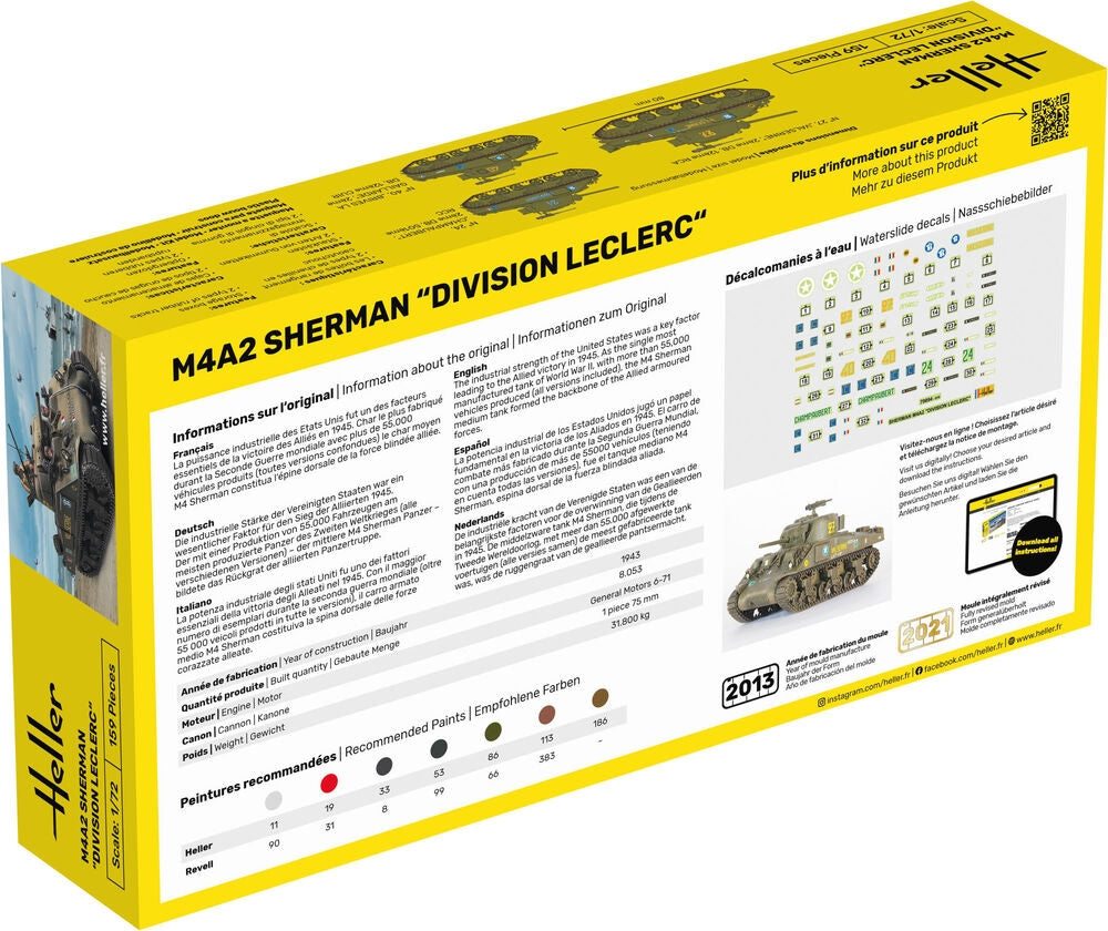 Heller 79894 M4A2 Sherman Division Leclerc deco.FR 1/72 – imagen 3