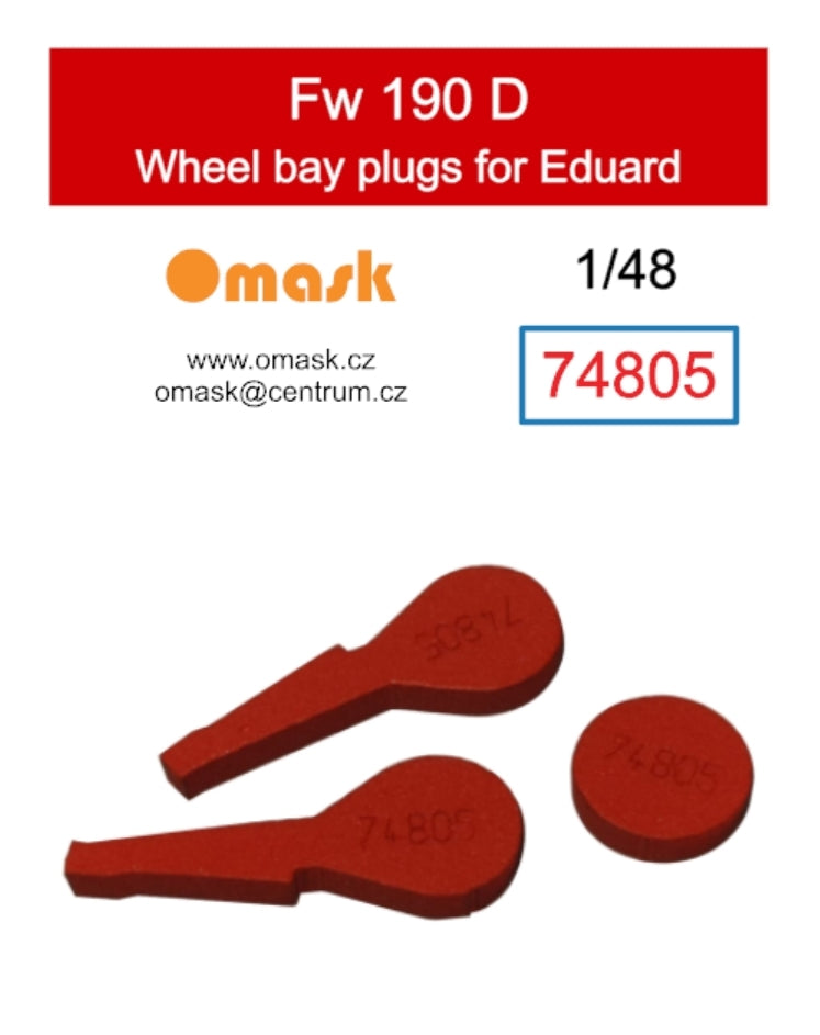 Omask 74805 Fw 190 D wheel bay plugs (for Eduard) 1/48