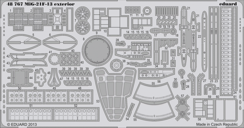 Eduard 48767 MiG-21F-13 exterior 1/48 Trumpeter