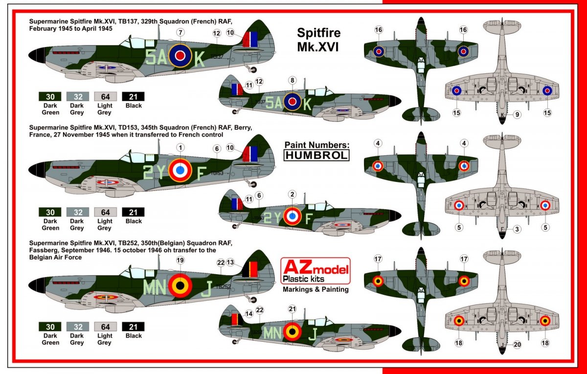 AZmode AZ7485 Supermarine Spitfire Mk. XVI Early 1/72 – immagine 2