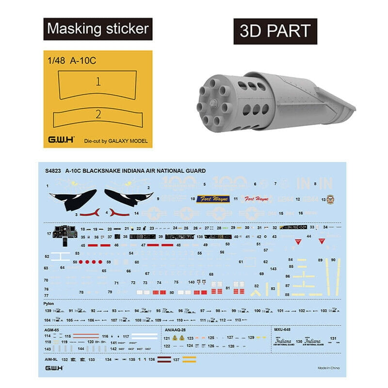 Great Wall Hobby S4823 A-10C Blacksnake Indiana Air National Guard 1/48 – image 3