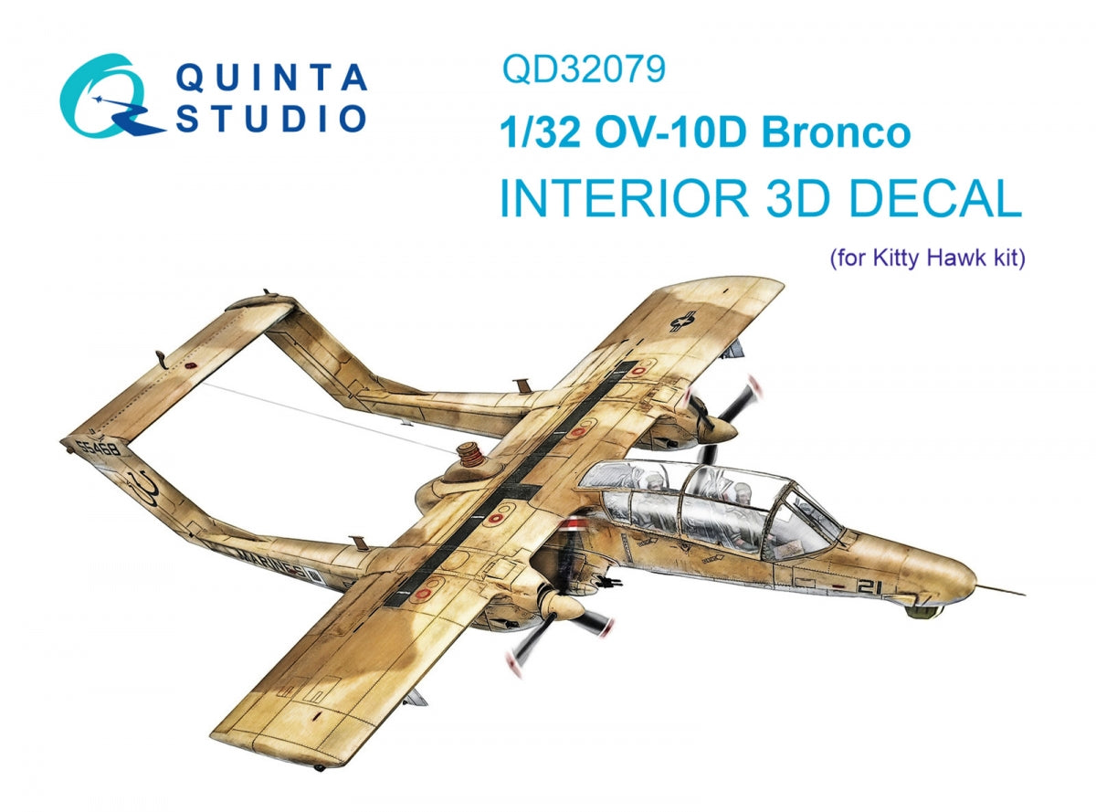 Quinta Studio QD32079 OV-10D 3D-Printed &amp; colored Interior on decal paper (KittyHawk) 1/32