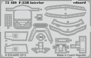 Eduard 73489 F-35B intérieur SA 1/72 FUJIMI