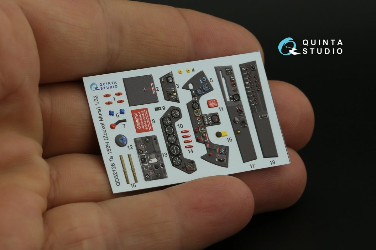 Quinta Studio QD32128 Ta 152H 3D-Printed &amp;amp; colored Interior on decal paper (Zoukei-Mura) 1/32 – image 5