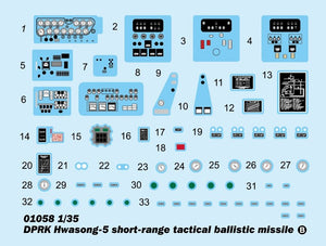 Trumpeter 01058 DPRK Hwasong 5 short-range tactical ballistic missile 1/35 – zdjęcie 20