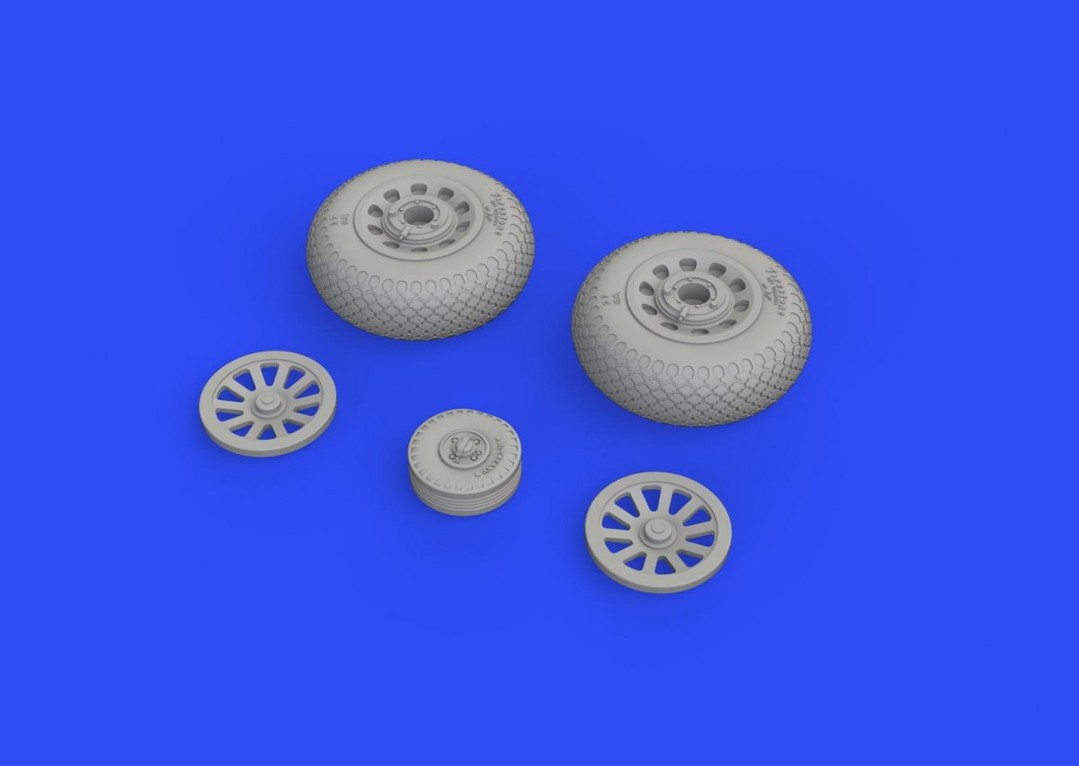 Eduard 648504 P-51D wheels cross tread 1/48 EDUARD – immagine 3