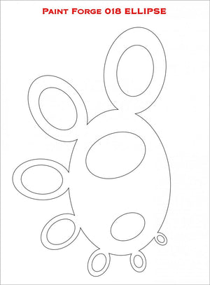 Paint Forge PFST018L STENCIL - ELLIPSE – immagine 2