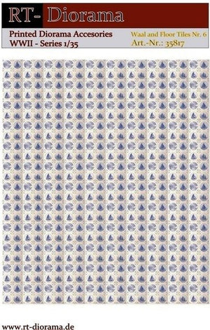 RT-Diorama 35817 Printed Accessories: Wall and Floor Tiles Nr.6 1/35