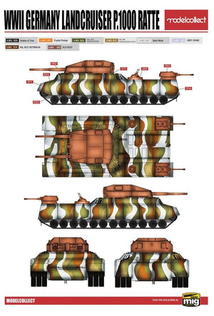Modelcollect UA72088 WWII German Landcruiser P.1000 ratte 1/72 – Bild 3