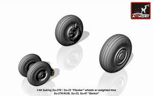 Armory Models AW48023 Sukhoj Su-27K / Su-33 Flanker wheels 1/48 – immagine 3