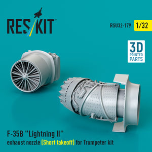 RESKIT RSU32-0179 F-35B &amp;quot;Lightning II&amp;quot; exhaust nozzle (Short takeoff) for Trumpeter kit (3D printed) 1/32 – image 2
