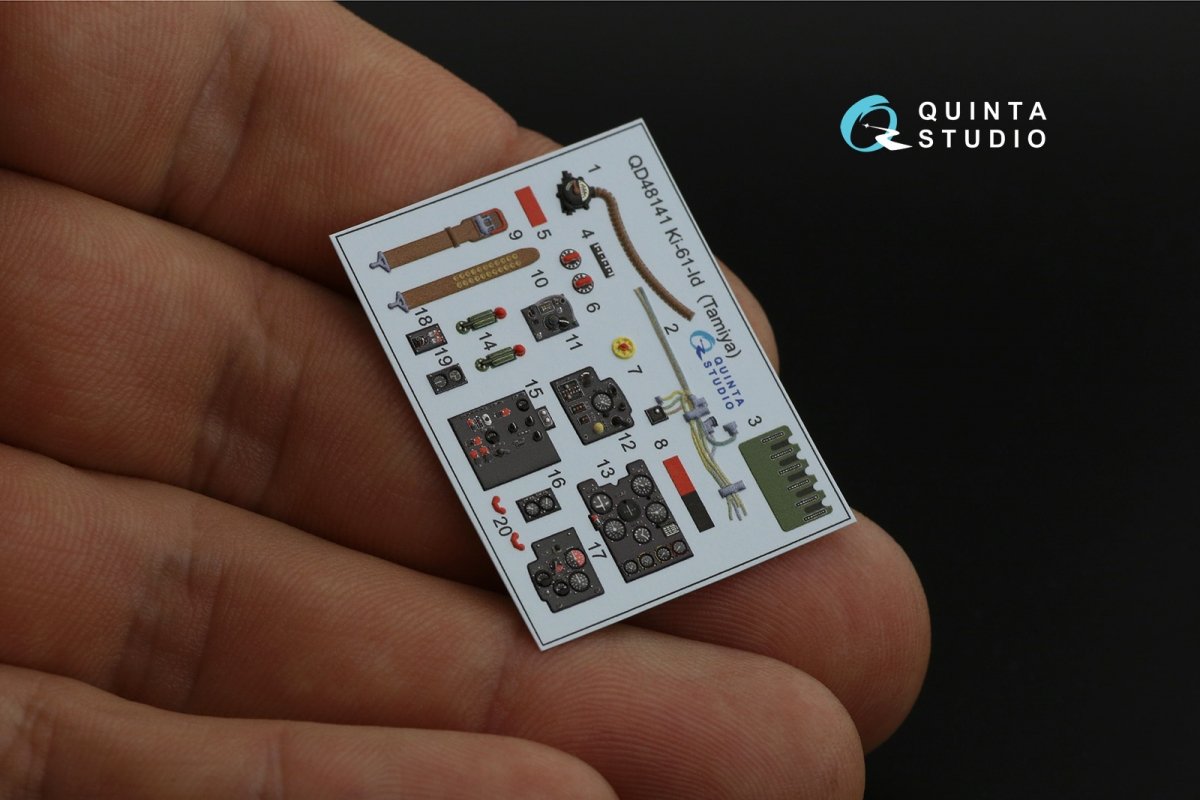Quinta Studio QD48141 Ki-61-Id 3D-Printed &amp;amp; coloured Interior on decal paper (Tamiya) 1/48 – zdjęcie 9
