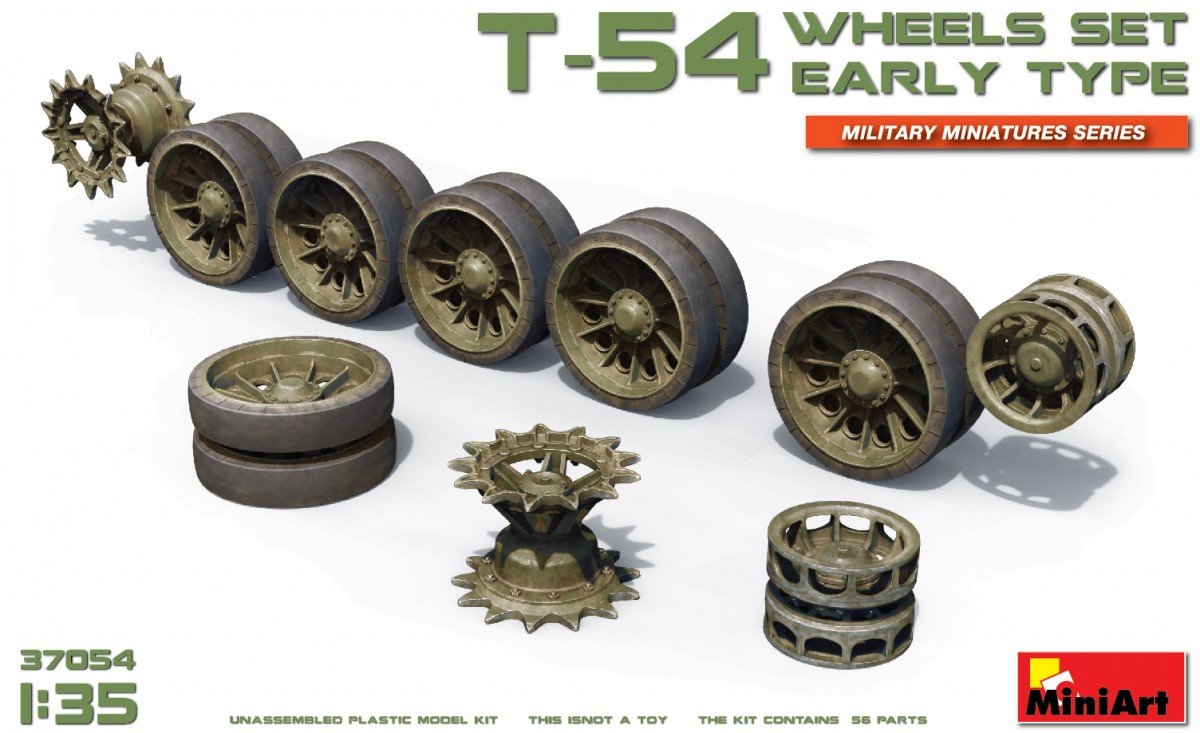 MiniArt 37054 T-54 WHEELS SET. EARLY TYPE 1/35