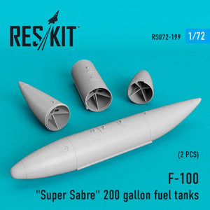RESKIT RSU72-0199 F-100 « SUPER SABER » RÉSERVOIRS DE CARBURANT DE 200 GALLONS 1/72