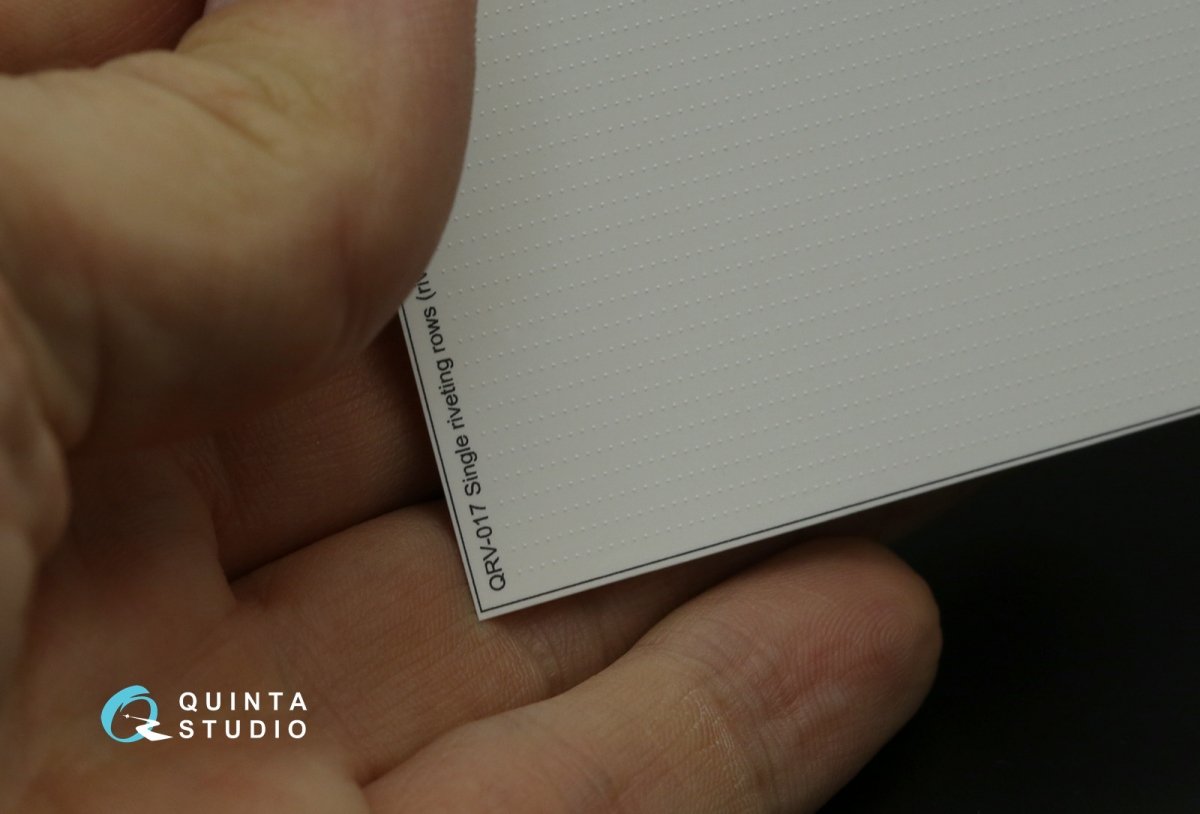 Quinta Studio QRV-017 Single riveting rows (rivet size 0.20 mm, gap 0.8 mm, suits 1/32 scale), White color, total length 5,8 m/19 ft – Bild 6