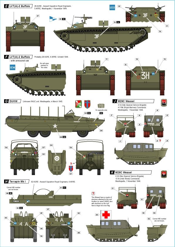 Star Decals 72-A1047 Walcheren Landings. British tanks and amphibians in Holland 1944-45 1/72 – image 2