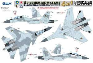 Maquette Great Wall Hobby L4831 Su-30 MKM / MK / MKA / SME « Flanker H » Chasseur multirôle 4 en 1 1/48  – image 6