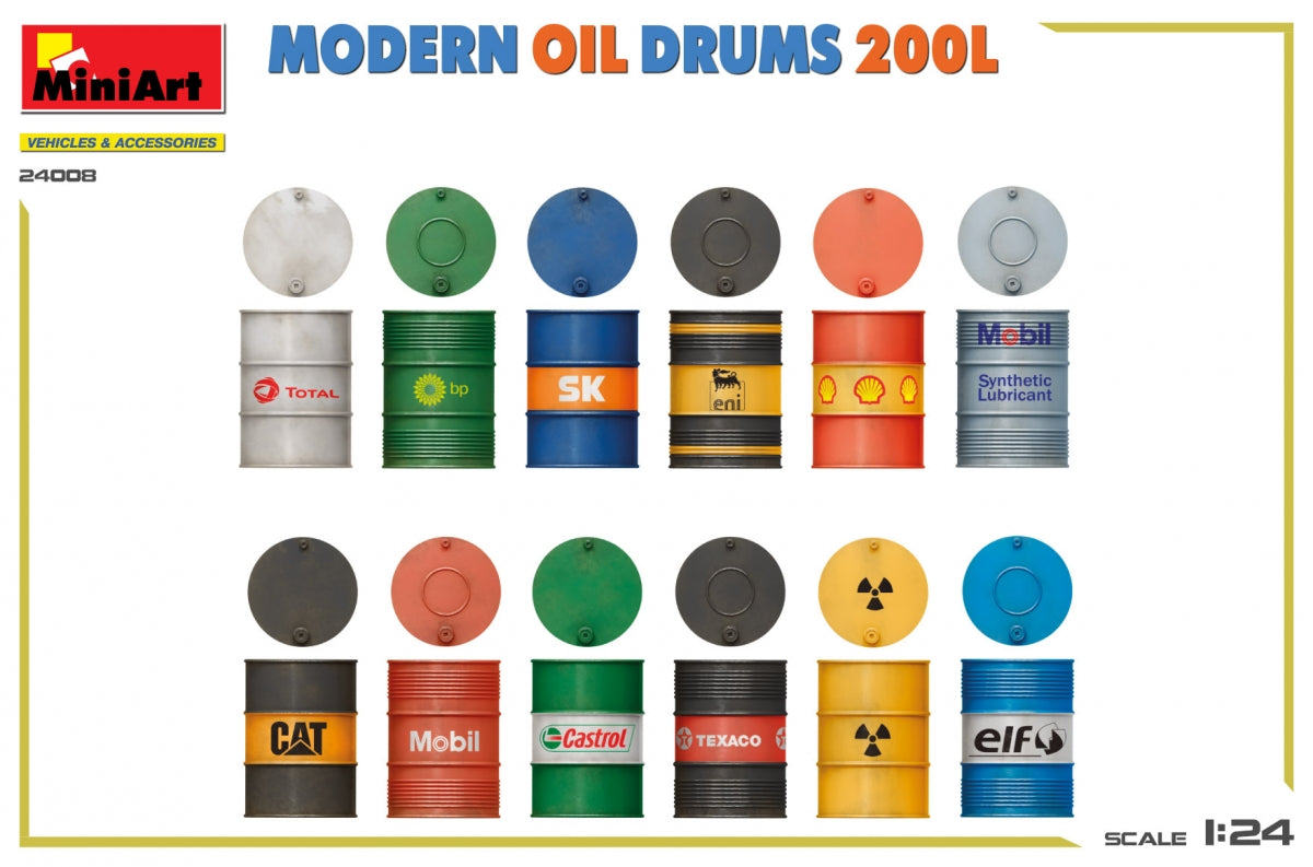 MiniArt 24008 MODERN OIL DRUMS 200L 1/24 – immagine 3